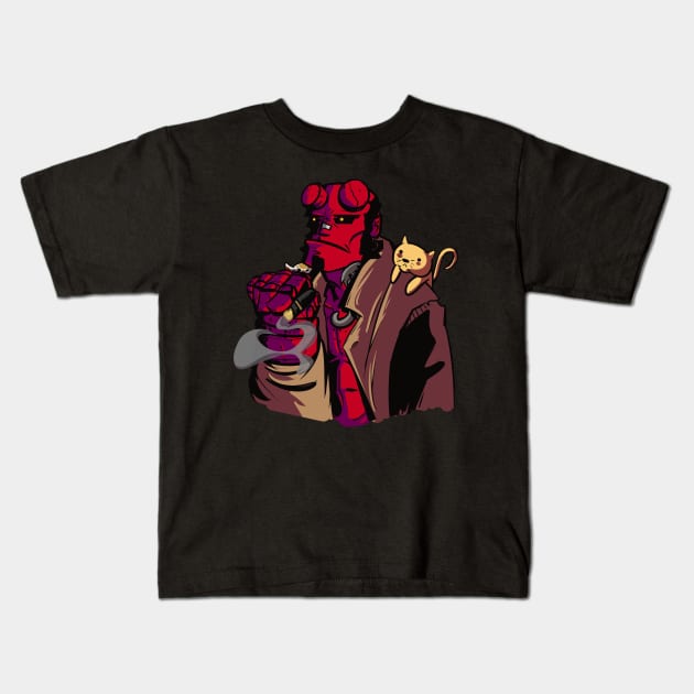 hellboy Kids T-Shirt by inkpocket